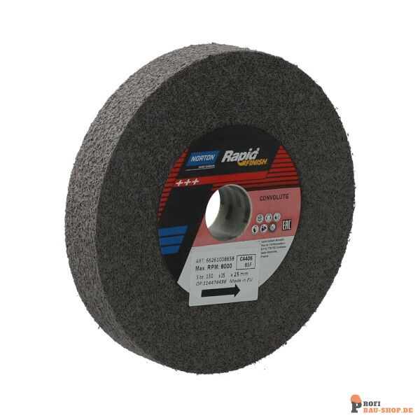 nortonschleifmittel/NORTON_schleifmittel_66261008658 Convolute Wheels Norton Series   4000 152.4x25.40x25.4 Grit FINE_138577